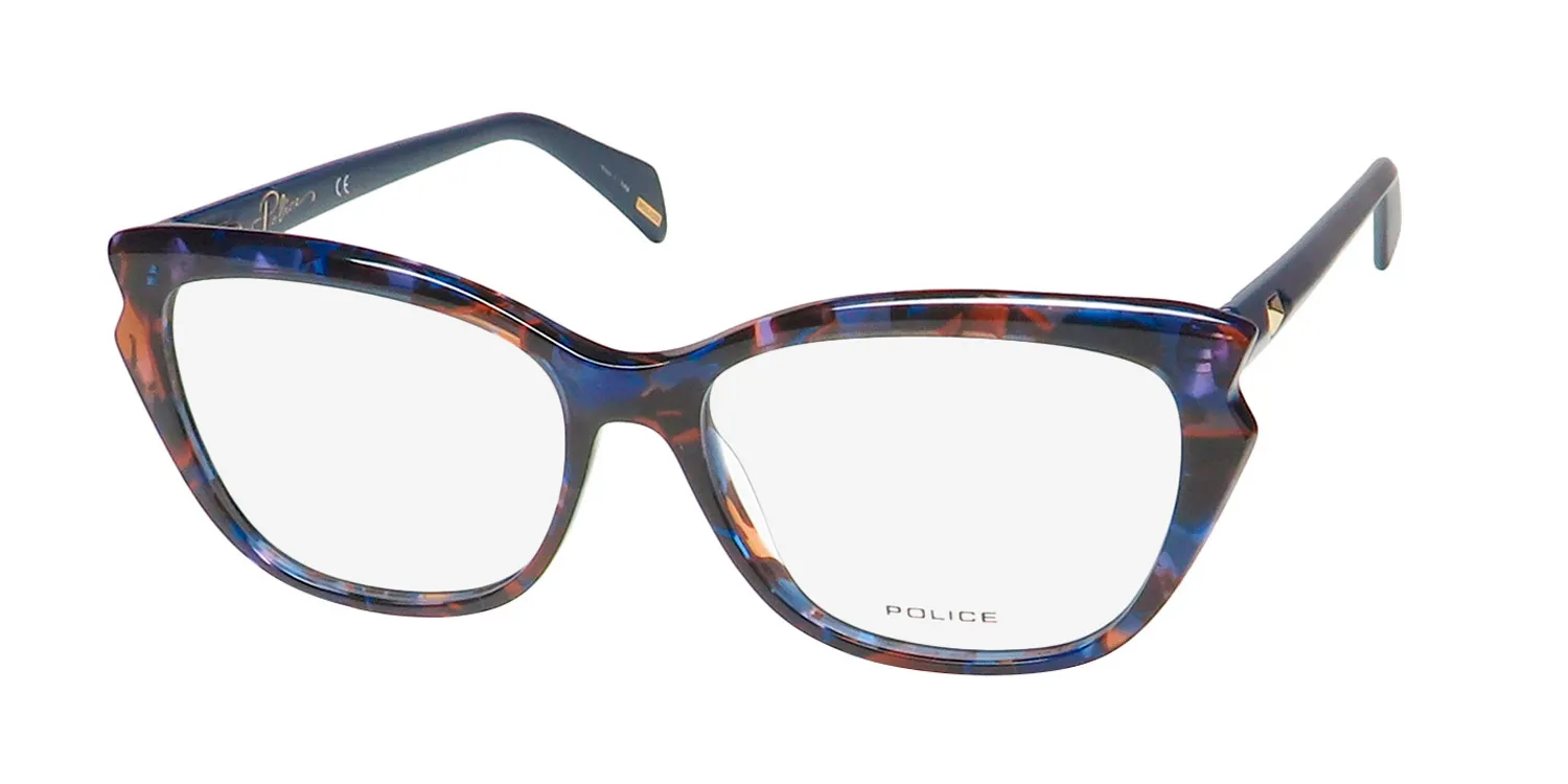 Police Vpla01 Stagedive 3 06nn Eyeglasses Blue Tortoise 53mm