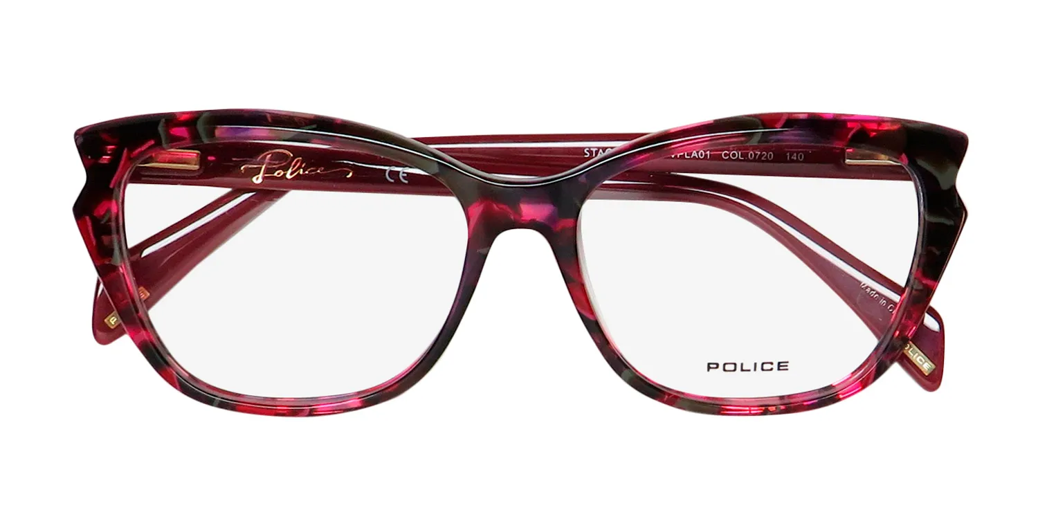 Police Vpla01 Stagedive 3 0720 Eyeglasses Burgundy 53mm 2