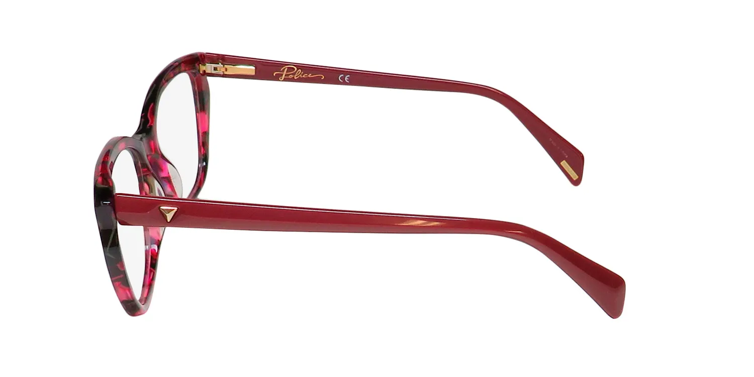 Police Vpla01 Stagedive 3 0720 Eyeglasses Burgundy 53mm 4