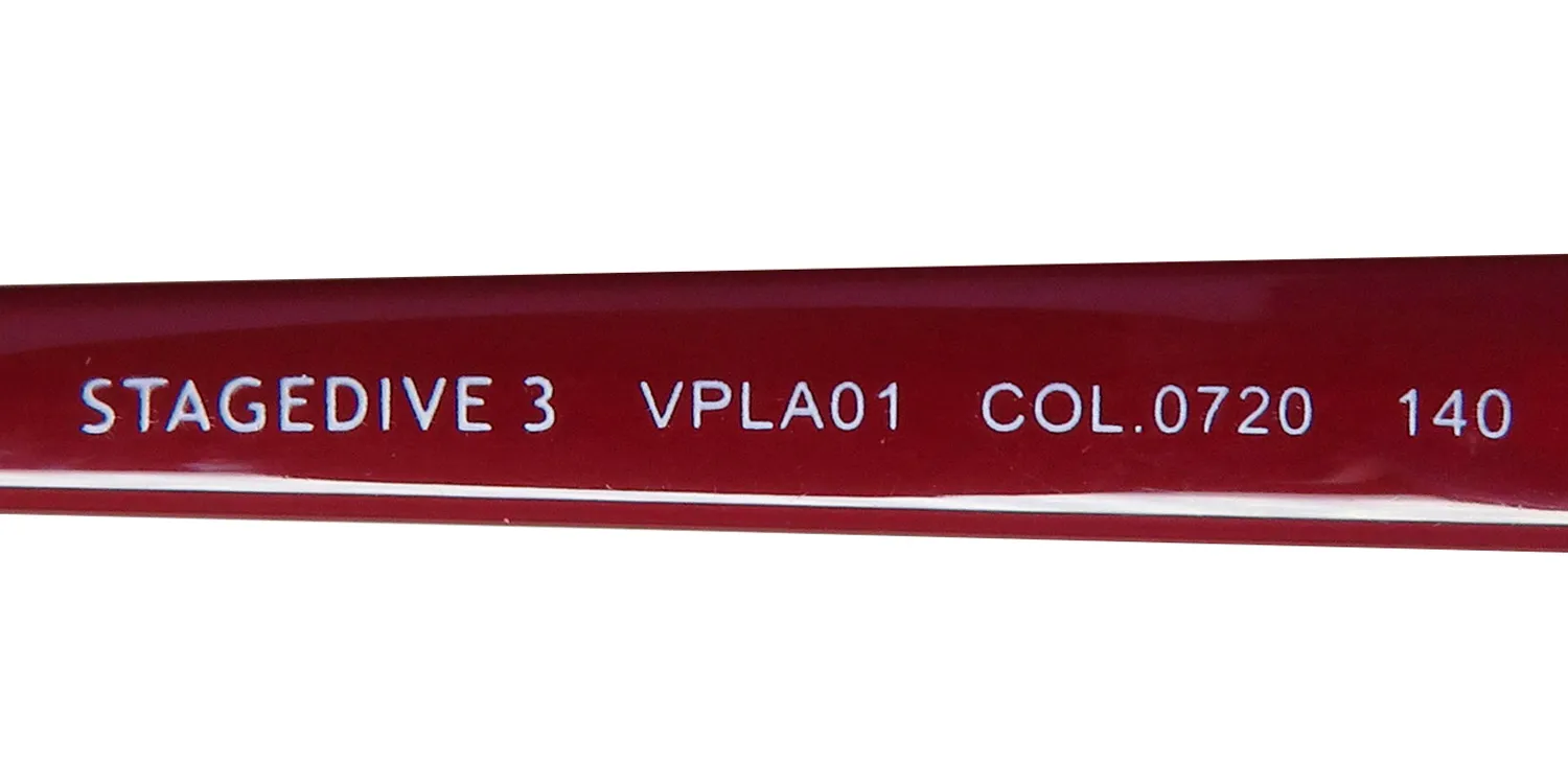 Police Vpla01 Stagedive 3 0720 Eyeglasses Burgundy 53mm 8