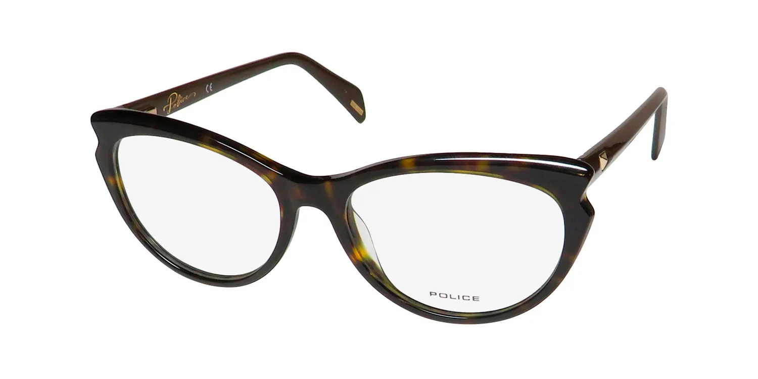 Police Vpla02 Stagedive 4 0722 Eyeglasses Tortoise 54mm