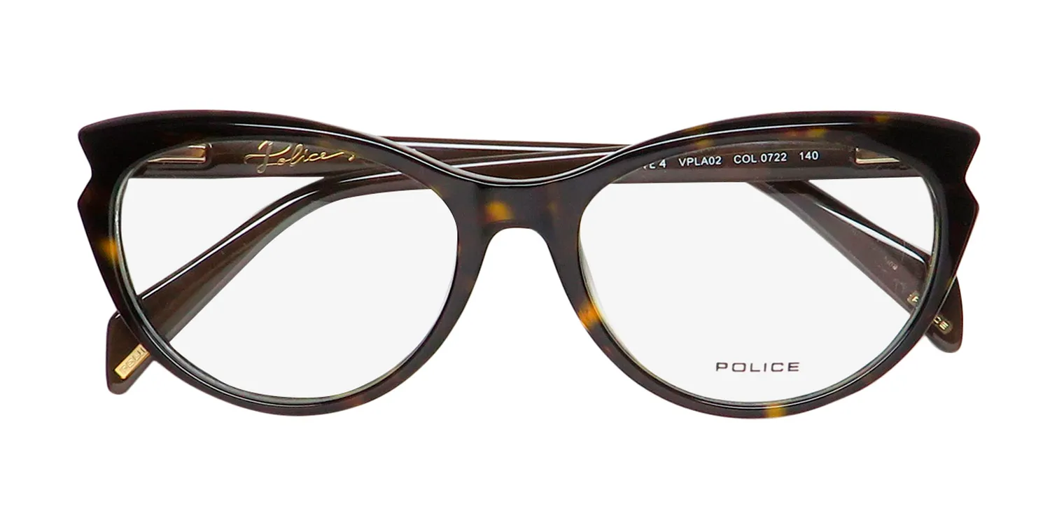 Police Vpla02 Stagedive 4 0722 Eyeglasses Tortoise 54mm 2