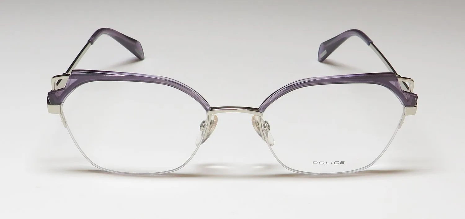 Police Vpla04 Zephirus 2 0579 Eyeglasses Crystal Purple 52mm 3