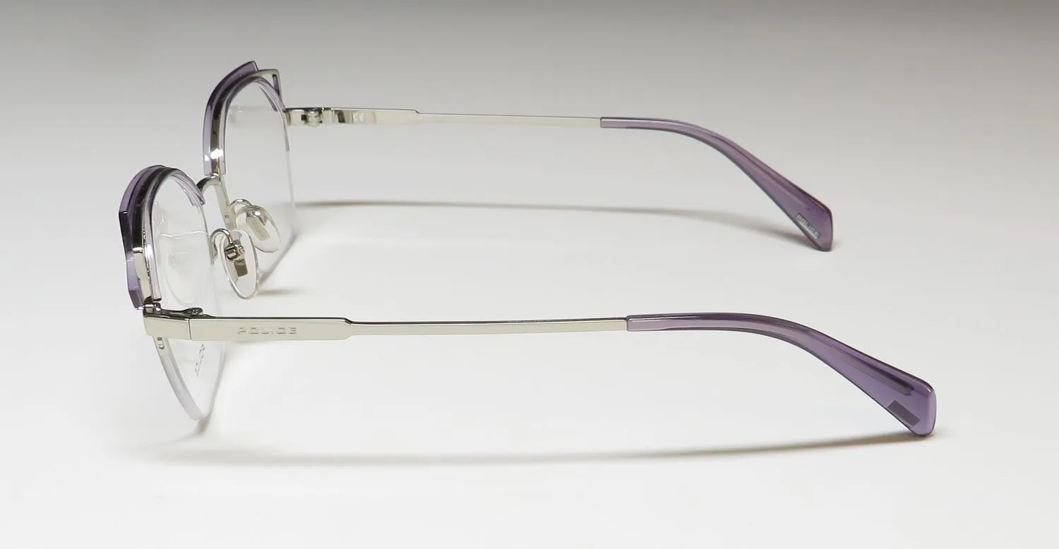 Police Vpla04 Zephirus 2 0579 Eyeglasses Crystal Purple 52mm 4