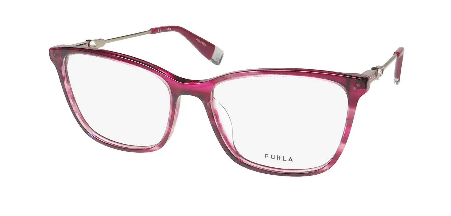 Furla Vfu390s 0933 Eyeglasses Burgundy 53mm