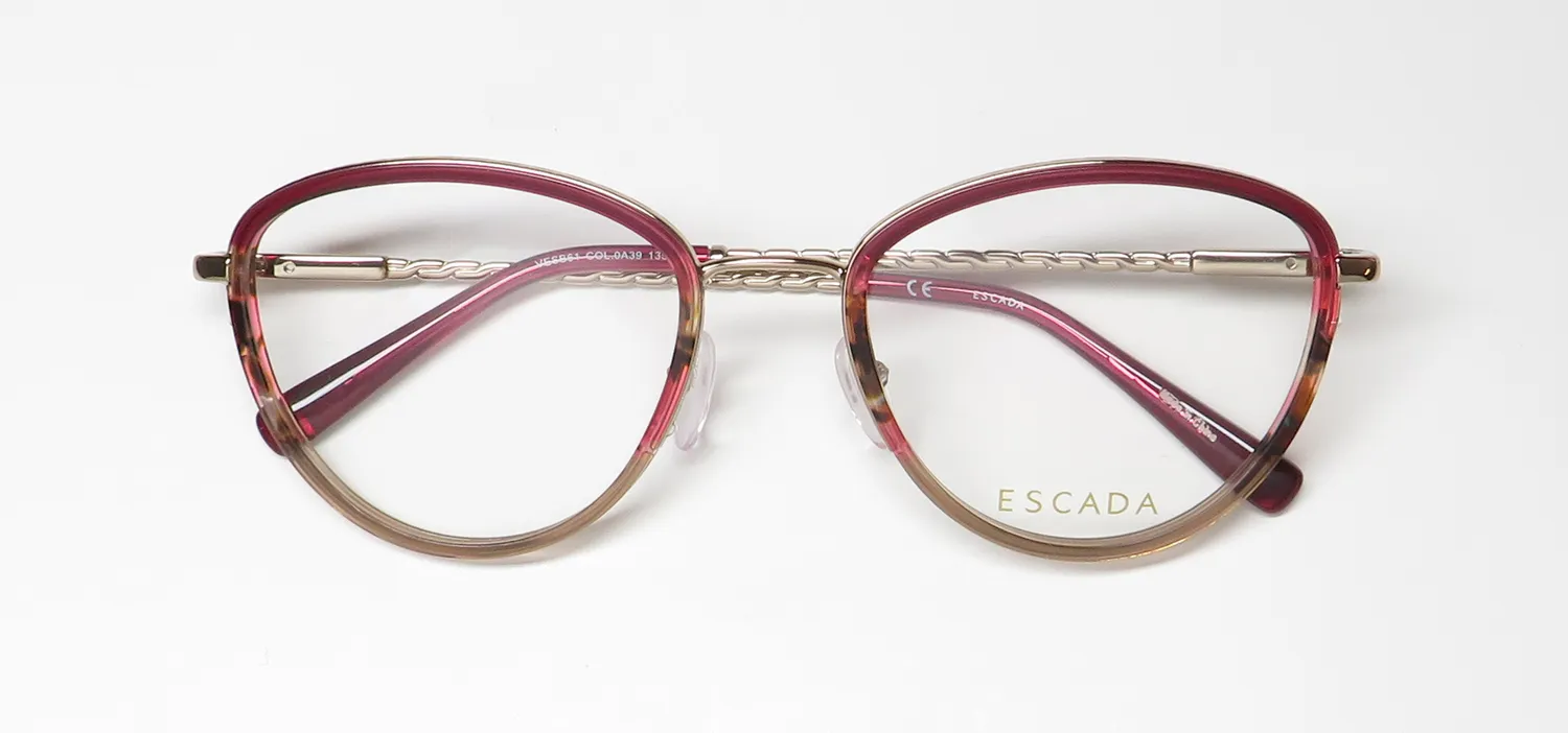 Escada Vesb61 0a39 Eyeglasses Red 53mm 2