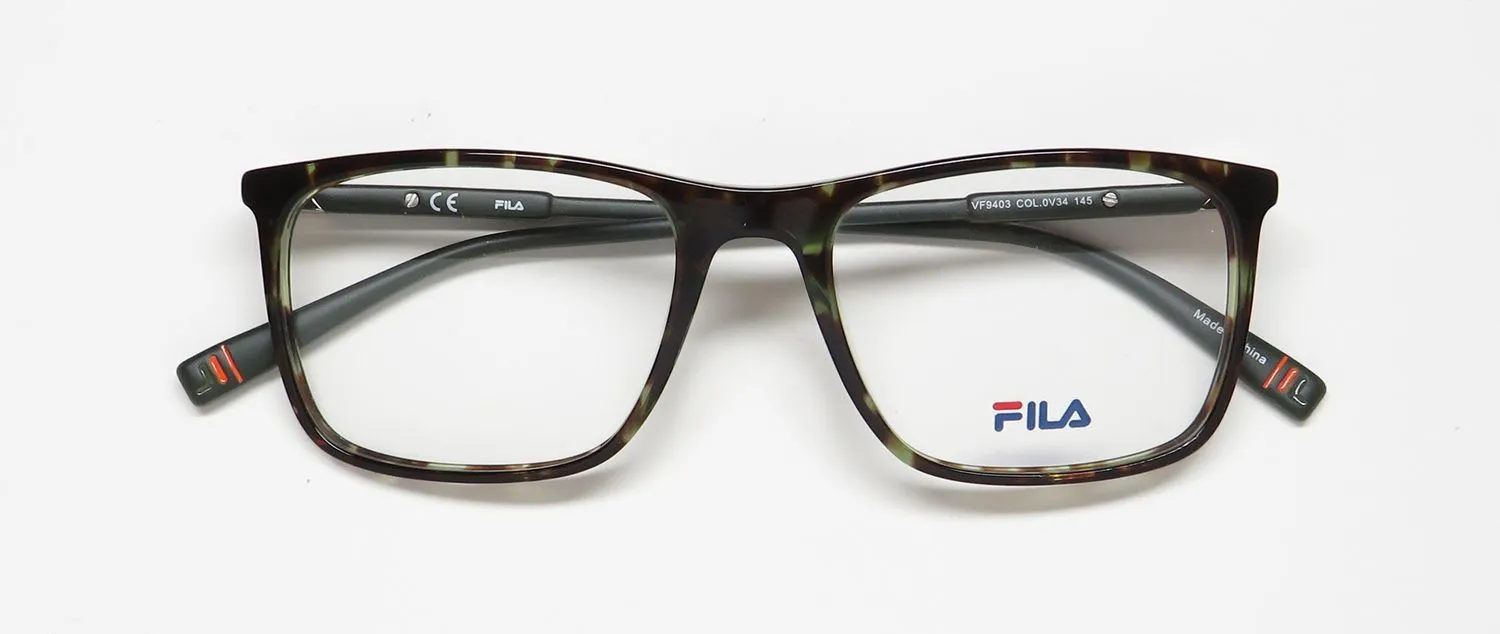 Fila VF9403 ov34 Eyeglasses Olive Havana 53mm 2