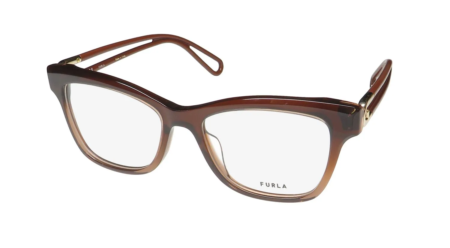 Furla Vfu438 06pb Eyeglasses Gradient Crystal Brown 53mm