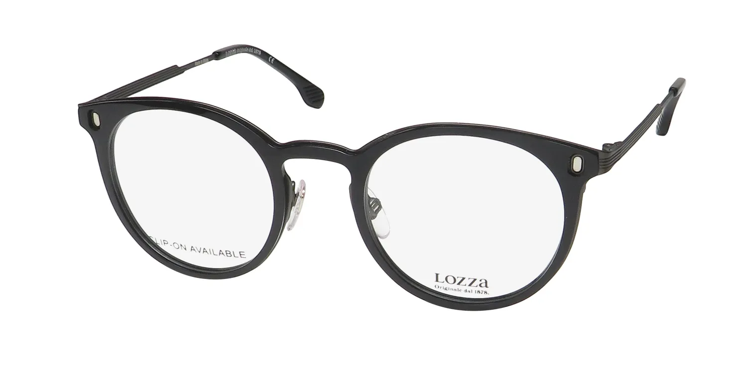 Lozza Vl2376 0700 Eyeglasses Shiny Black 48mm
