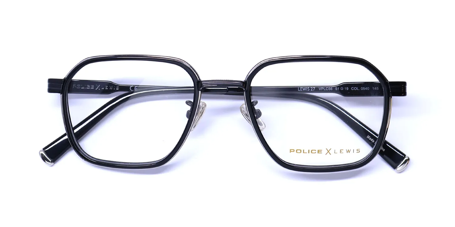 Police Lewis Hamilton 27 Vplc56 0540 Eyeglasses Black 51mm 2