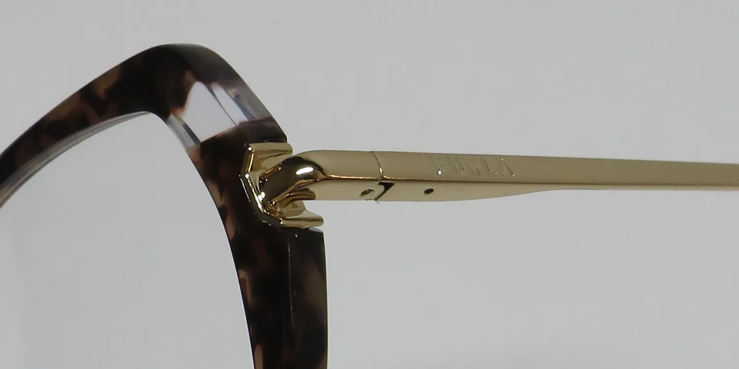 Furla Vfu500v 0802 Eyeglasses Yellow Brown Havana 51mm 6