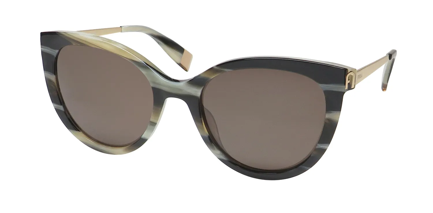 Furla SFU508 09bk Sunglasses Tortoise 53mm