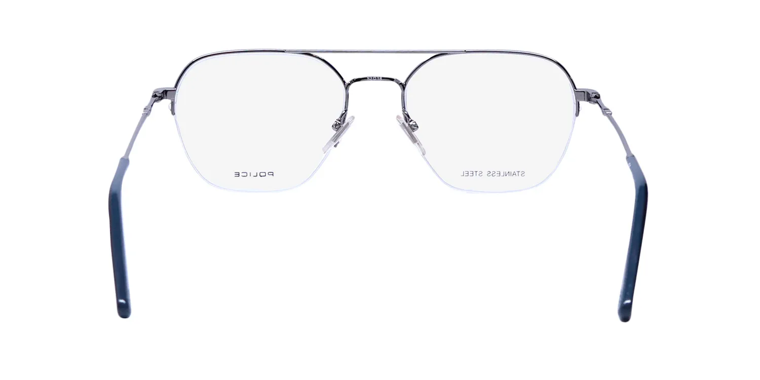 Police Vpld02 Origins Lite 9 509y Eyeglasses Silver 52mm 5