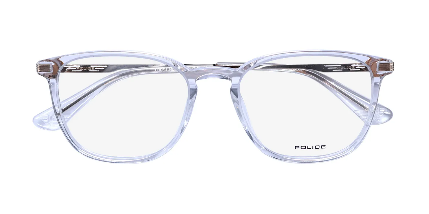 Police Vpld07 Code 1 0p79 Eyeglasses Crystal 52mm Unisex 2
