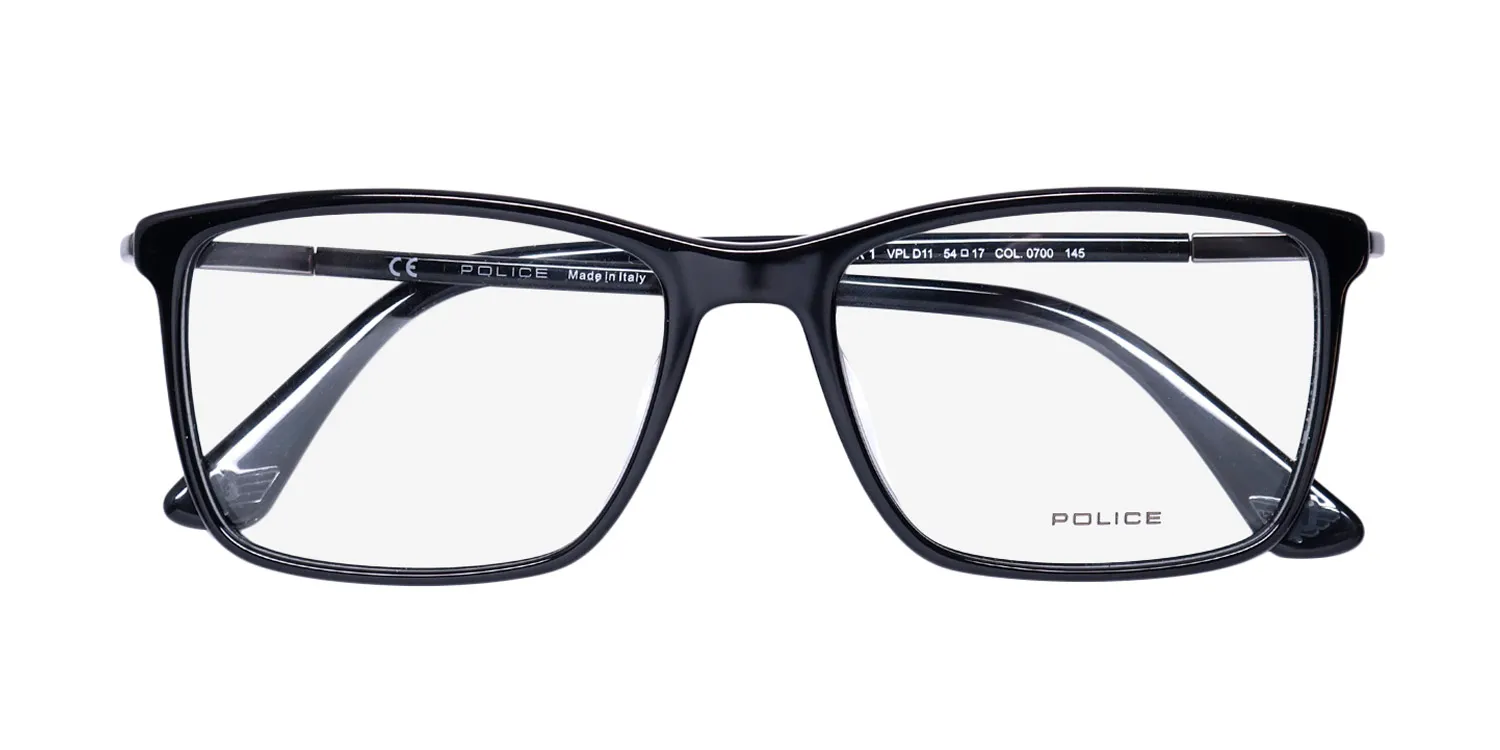 Police Vpld11n Tumbler 1 0700 Eyeglasses Black 54mm 2