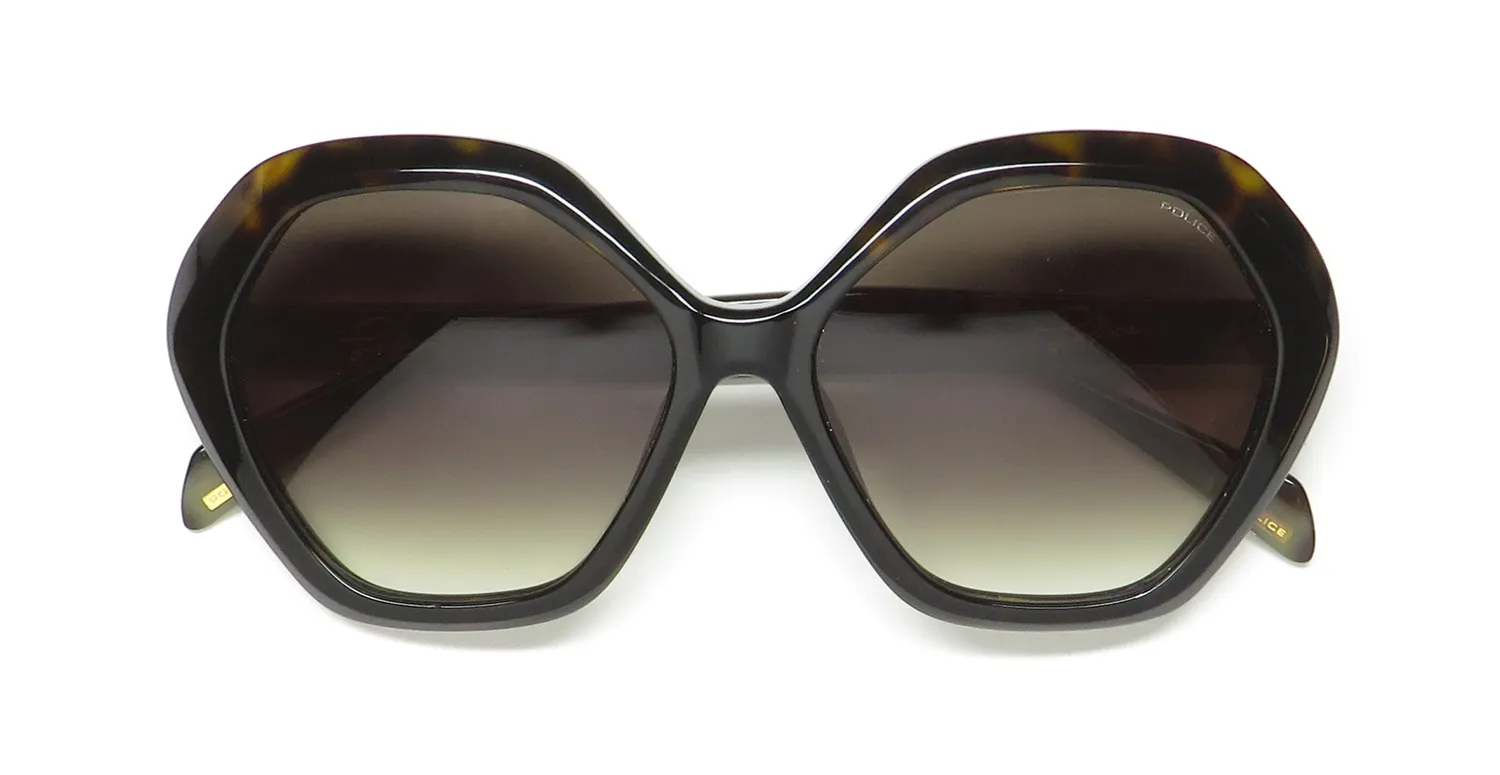 Police Spld29 0722 Sunglasses Shiny Dark Havana 57mm 2