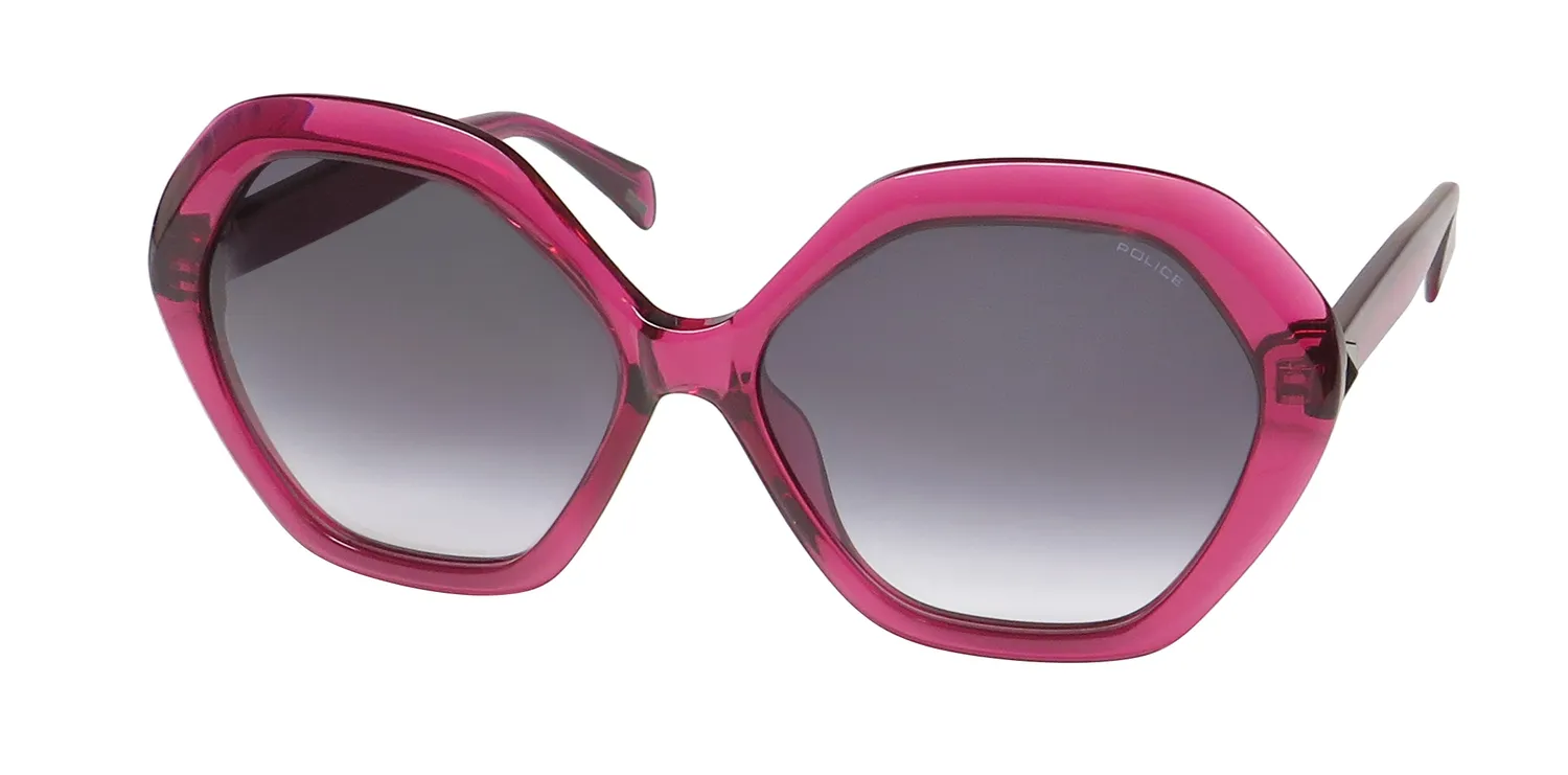 Police Spld29 01bv Sunglasses Burgundy Transparent 57mm