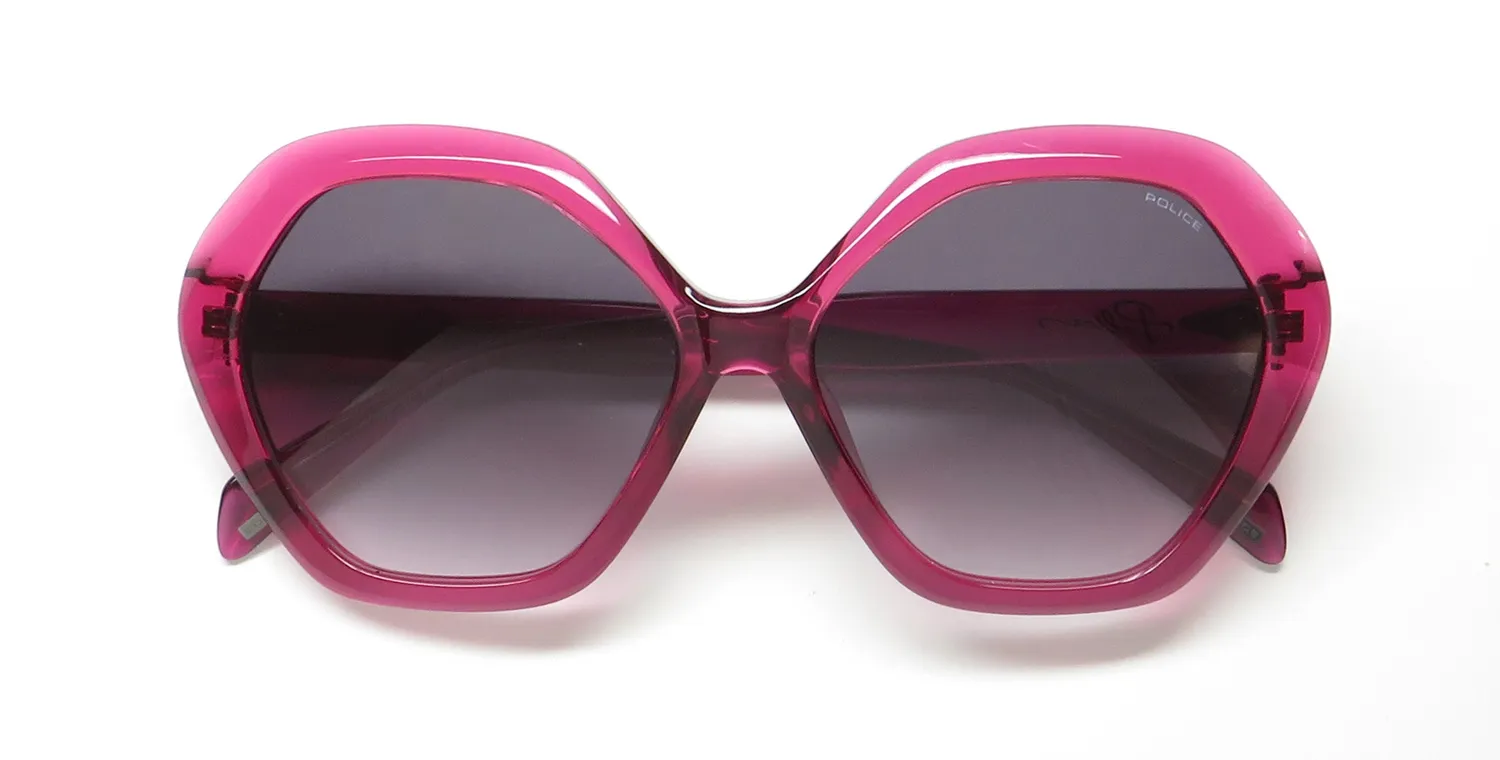 Police Spld29 01bv Sunglasses Burgundy Transparent 57mm 2