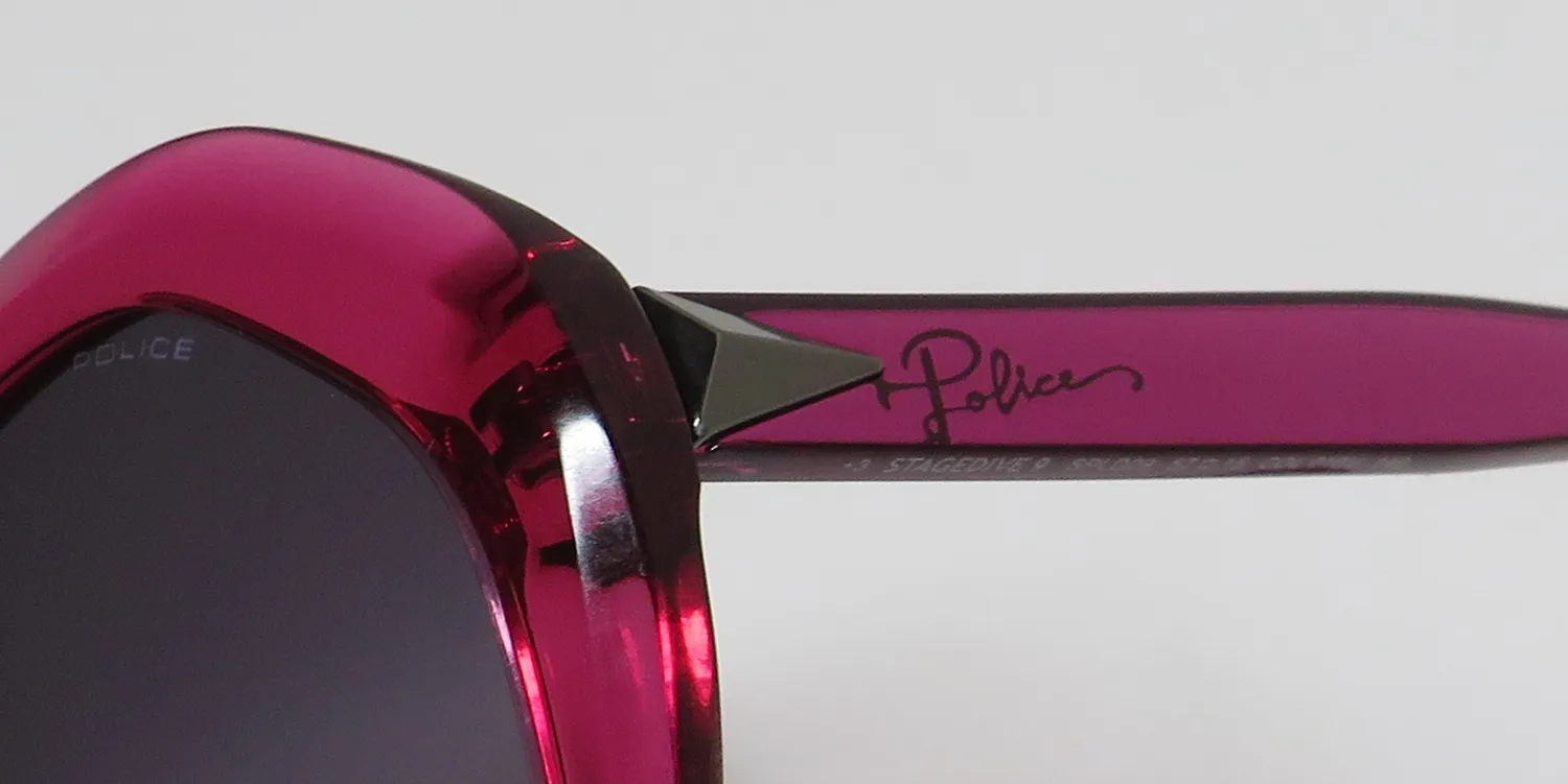 Police Spld29 01bv Sunglasses Burgundy Transparent 57mm 6