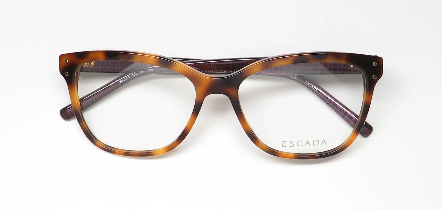 Escada Vesc53 09aj Eyeglasses Brown Tortoise 54mm 2
