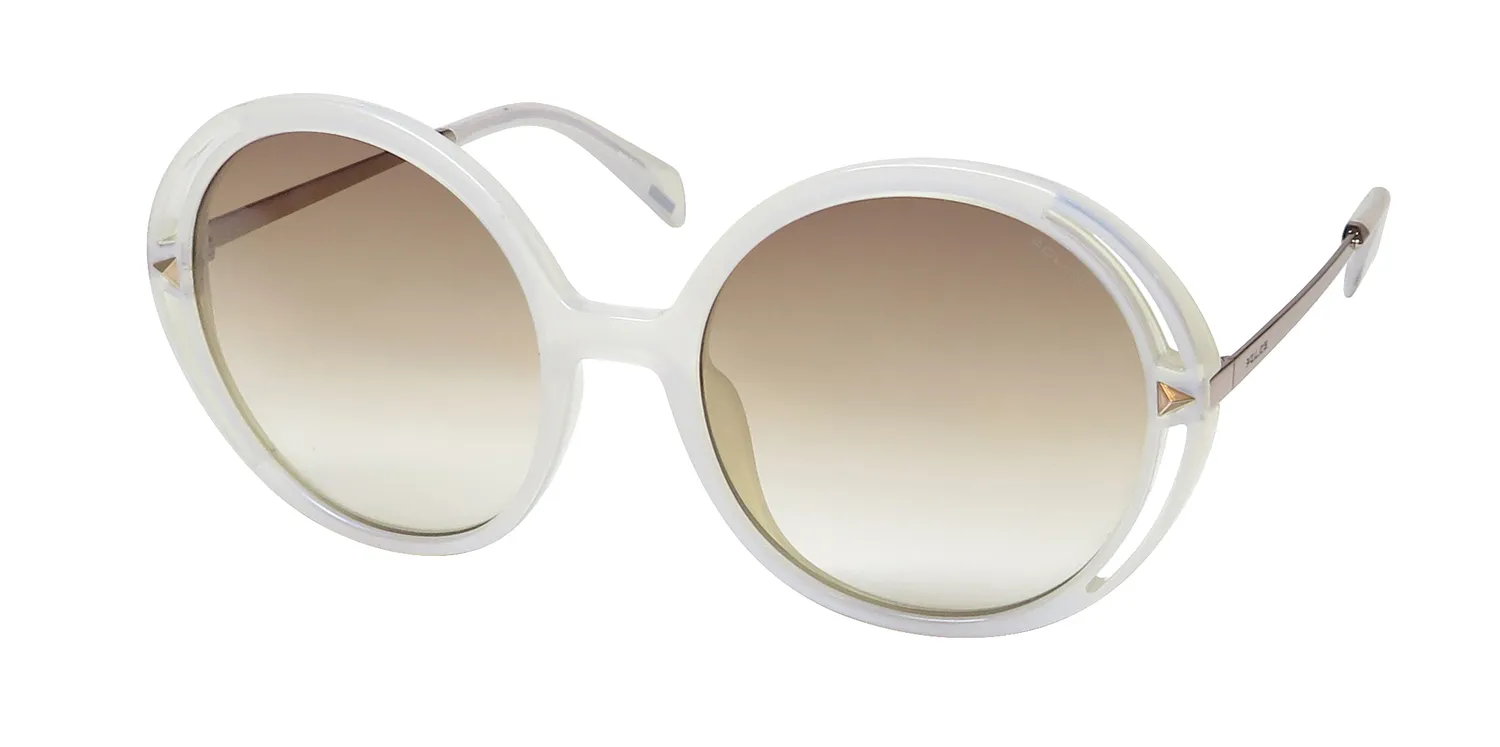 Police Spld36 07uu Sunglasses Shiny Iridescent Crystal 54mm