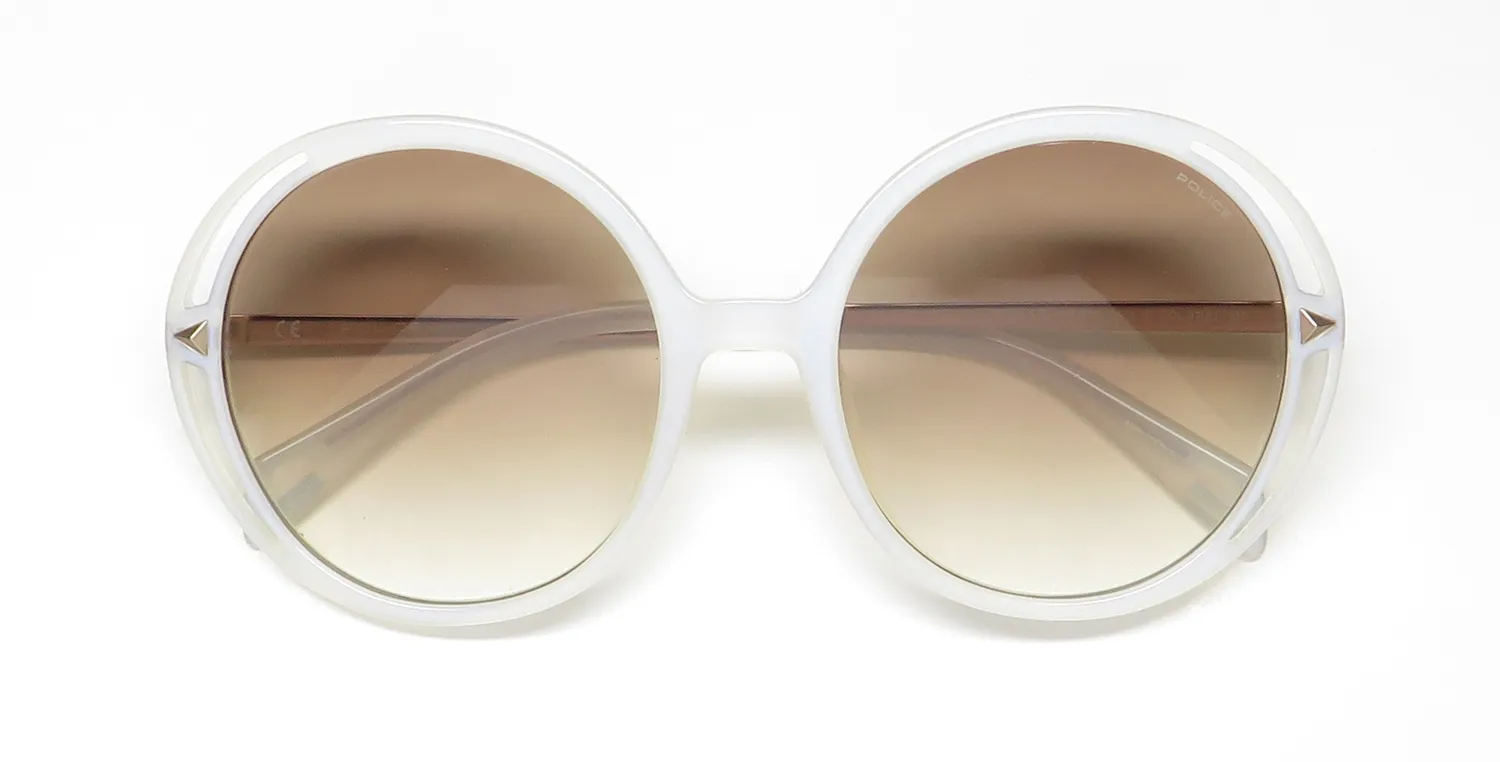 Police Spld36 07uu Sunglasses Shiny Iridescent Crystal 54mm 2