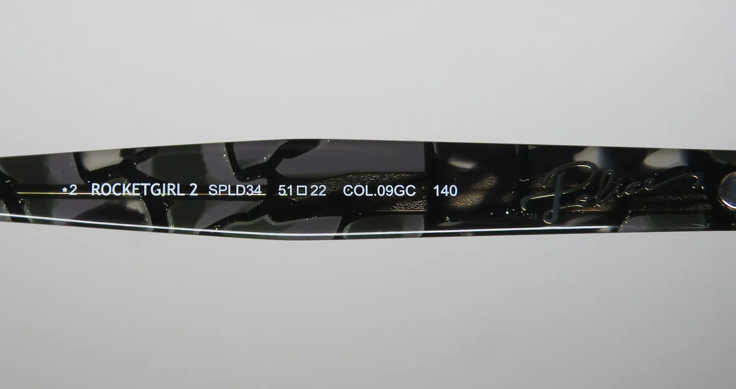 Police Spld34 09gc Sunglasses Green 51mm 8