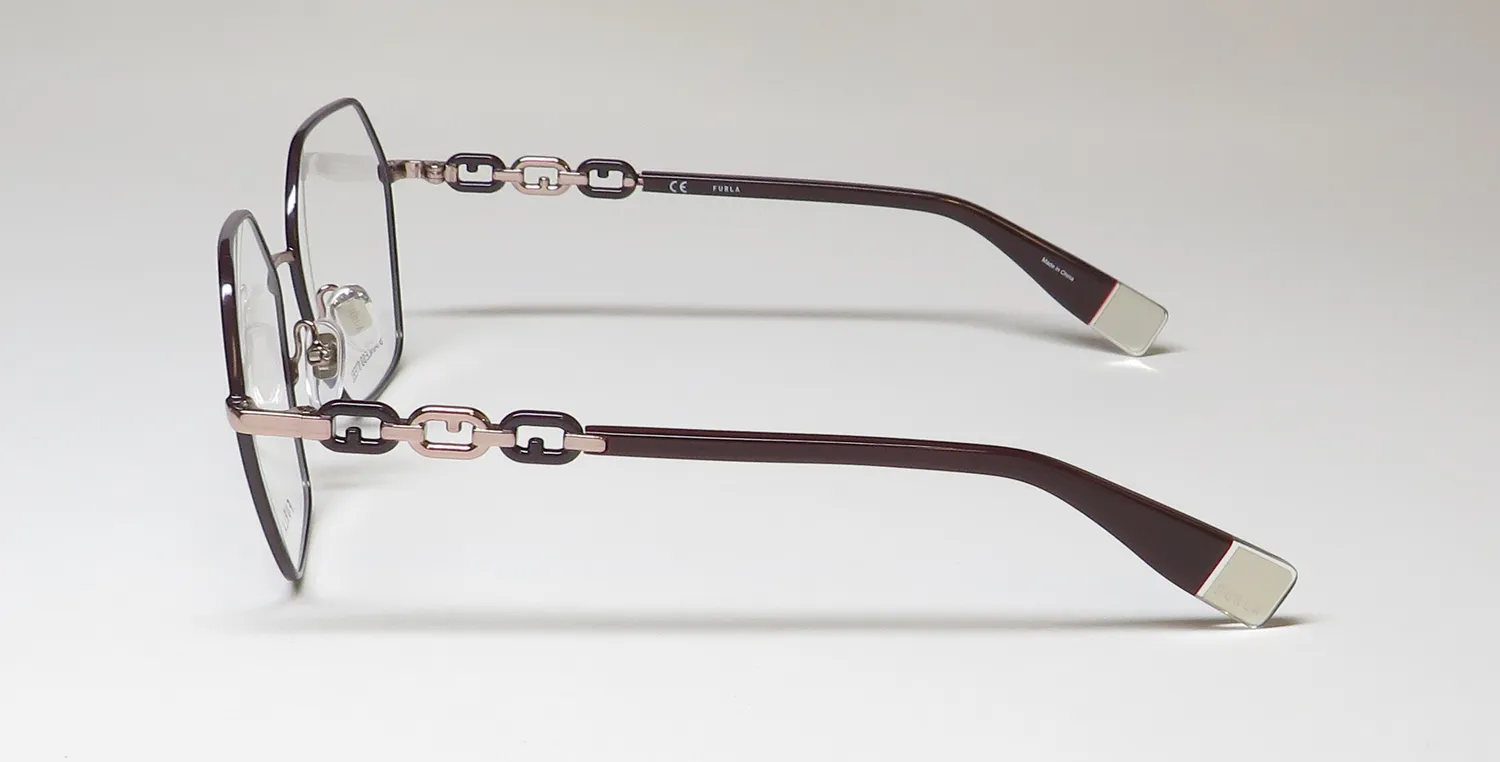 Furla Vfu542 0e59 Eyeglasses Shiny Red Gold 54mm 4