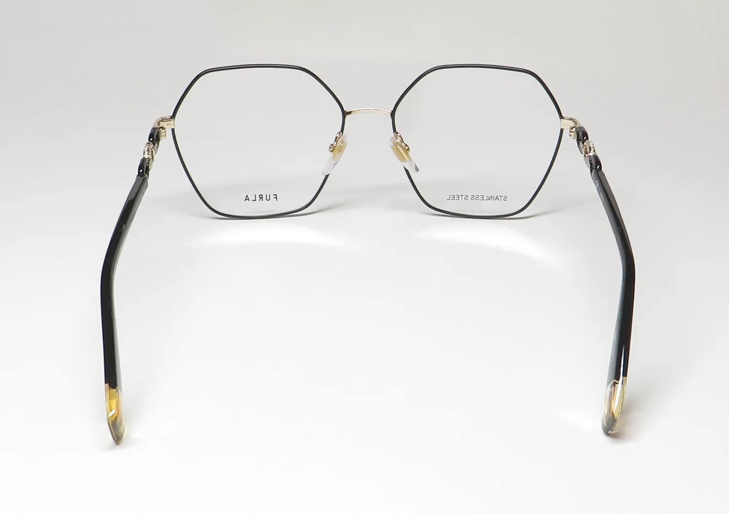 Furla Vfu542s 0301 Eyeglasses Shiny Rose Gold With Black 54mm 5