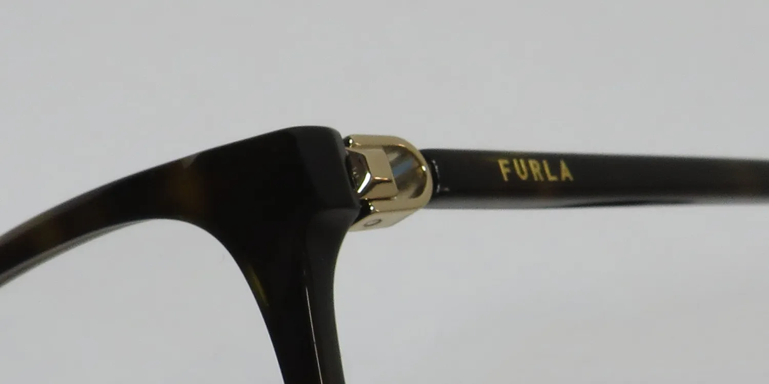 Furla Vfu545 0722 Eyeglasses Shiny Dark Havana 54mm 6