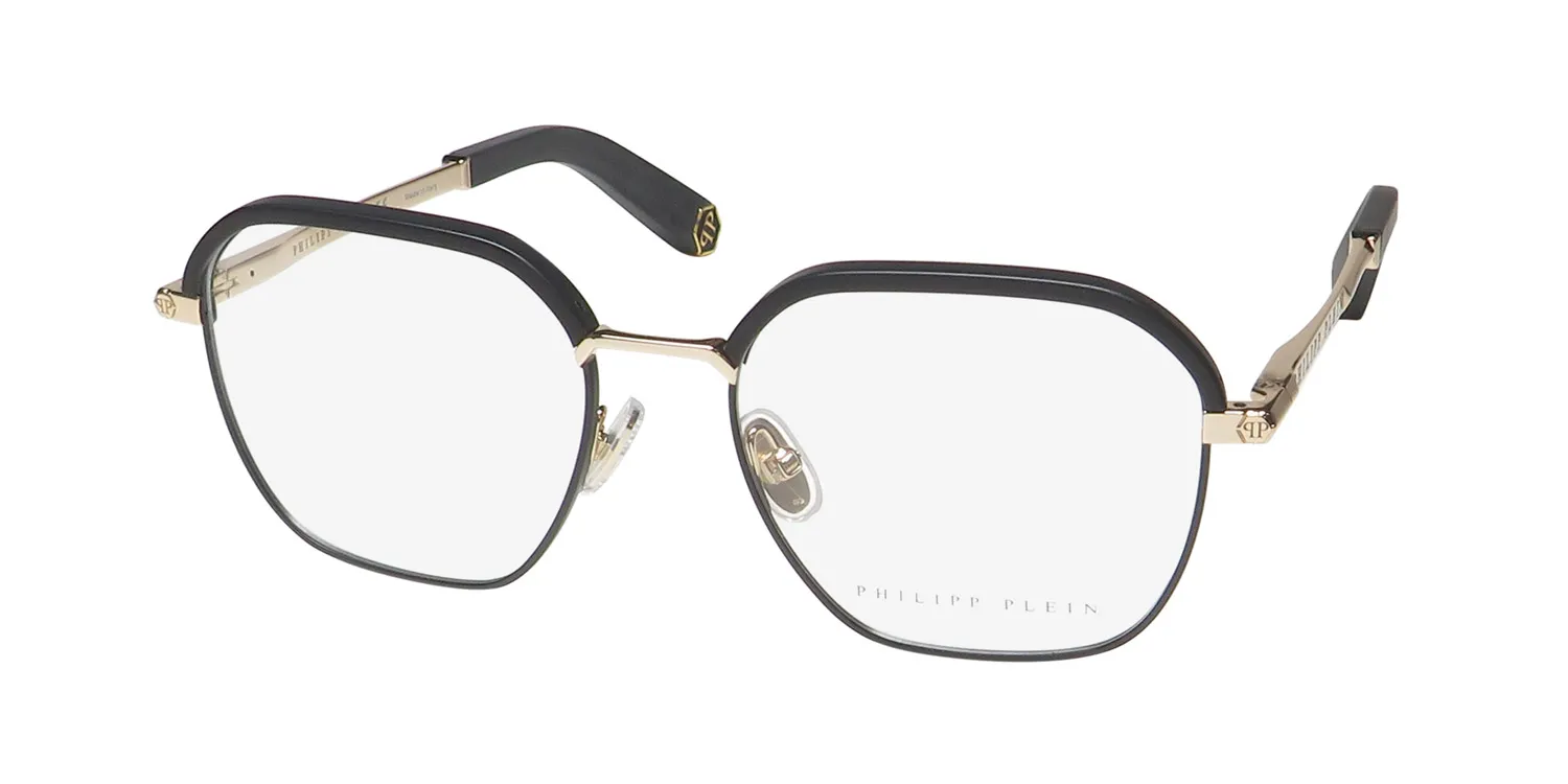 Philipp Plein Vpp017 Plein Treasure 0302 Eyeglasses Matte Black 52mm Unisex