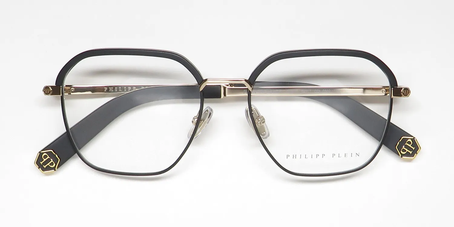 Philipp Plein Vpp017 Plein Treasure 0302 Eyeglasses Matte Black 52mm Unisex 2