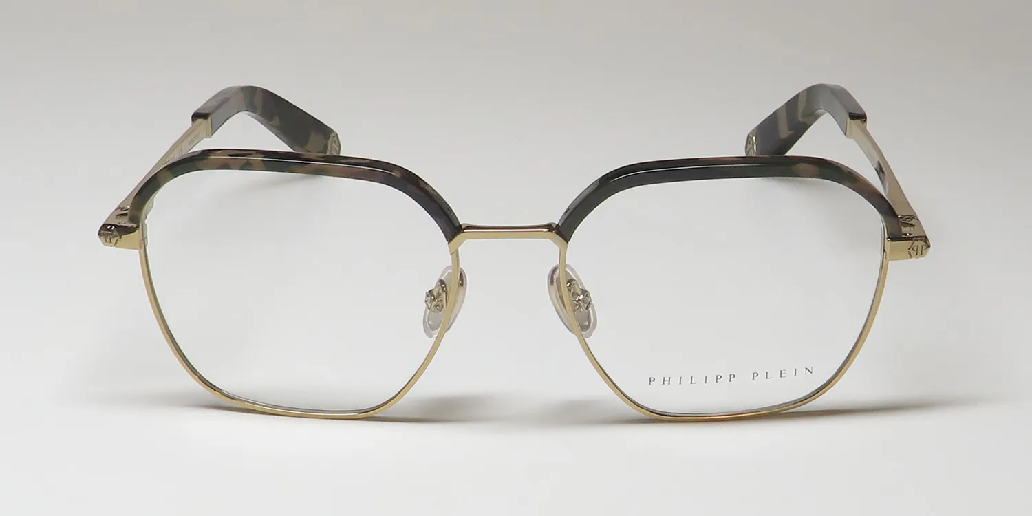 Philipp Plein Vpp017 Plein Treasure 08ff Eyeglasses Brown 52mm Unisex 3
