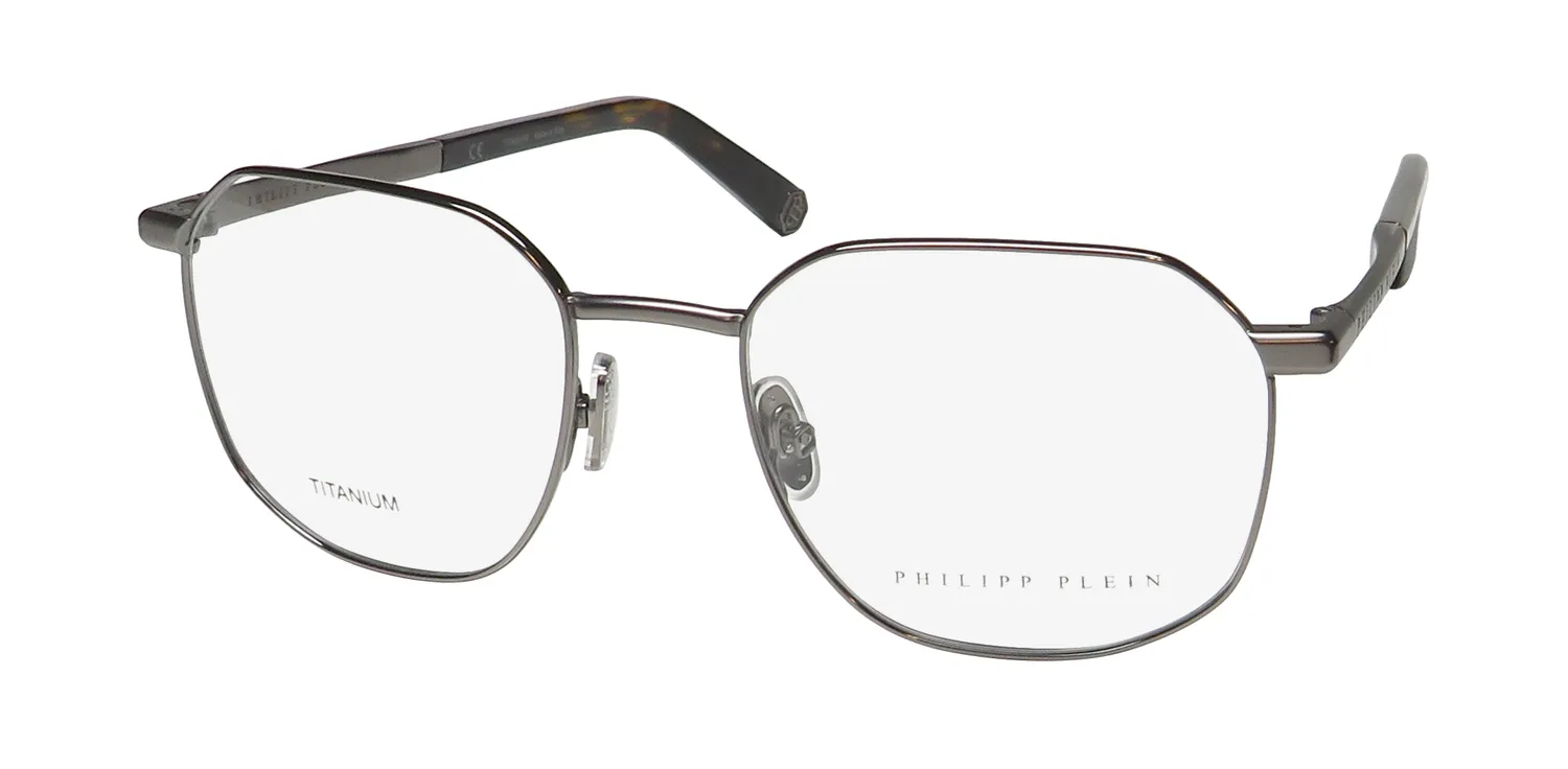 Philipp Plein Vpp020 Plein Titan Vision 0584 Eyeglasses Gunmetal 53mm