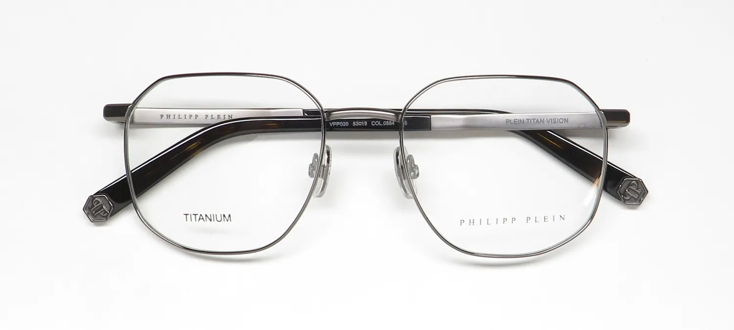 Philipp Plein Vpp020 Plein Titan Vision 0584 Eyeglasses Gunmetal 53mm 2