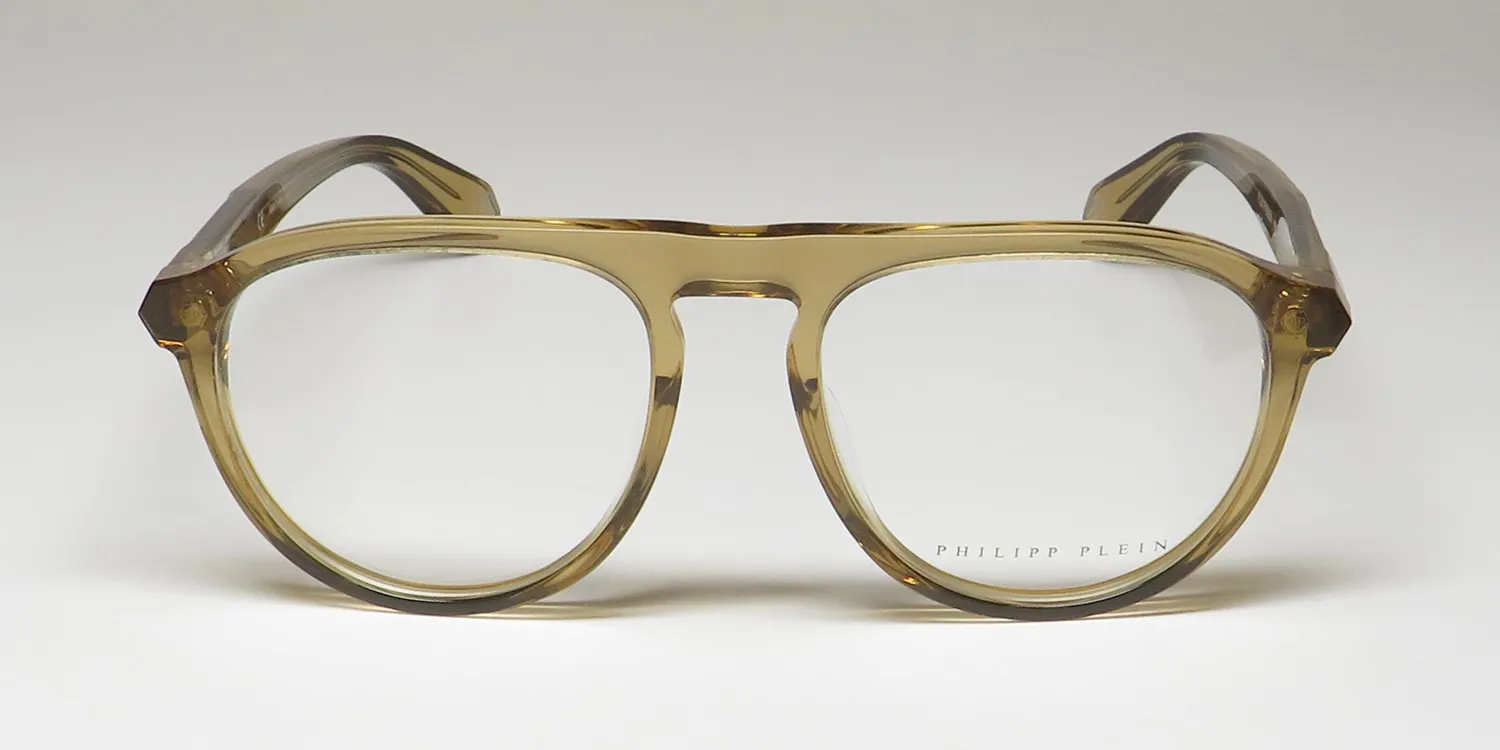 Philipp Plein Vpp016 Plein Passion 0913 Eyeglasses Brown Transparent 54mm 3