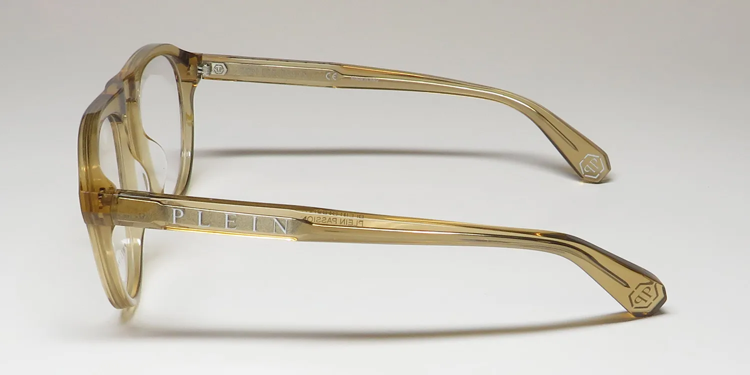 Philipp Plein Vpp016 Plein Passion 0913 Eyeglasses Brown Transparent 54mm 4