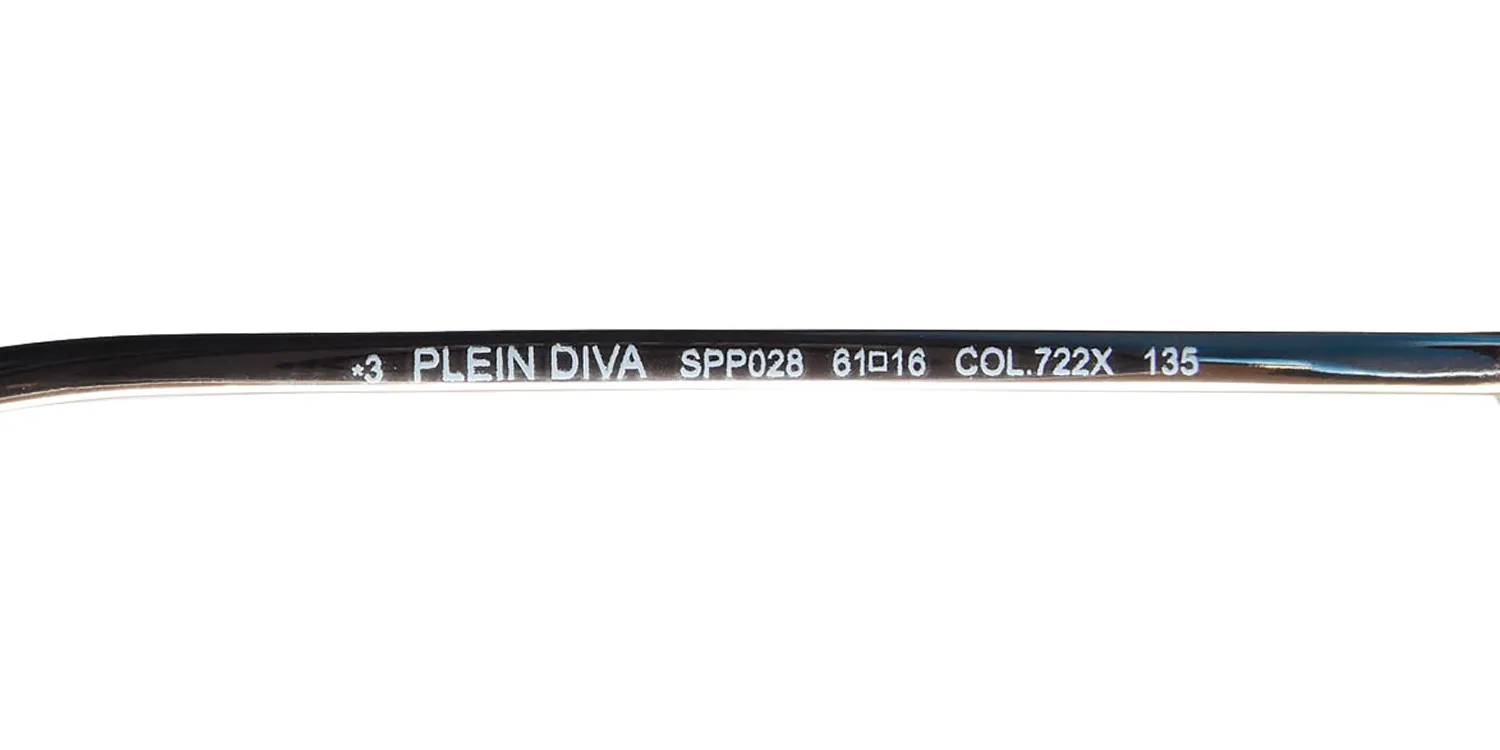 Philipp Plein Spp028 Plein Diva 722x Sunglasses Brown Havana 61mm 8