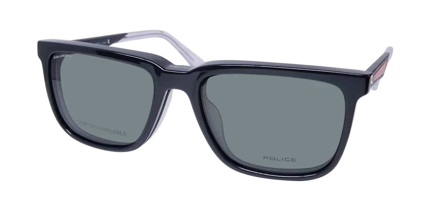 Police Vplf01 Groove 1 Clip-On 06mz Eyeglasses Grey 54mm