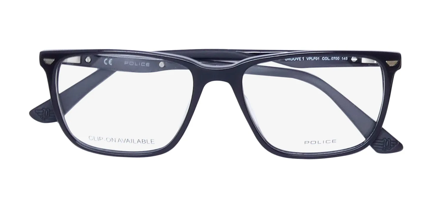 Police Vplf01 Groove 1 0700 Eyeglasses Black 54mm 2