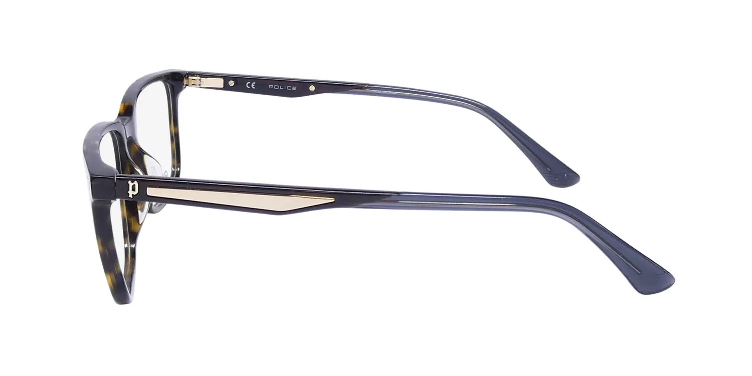 Police Vplf01 Groove 1 Clip-On 0722 Eyeglasses Dark Havana 54mm 4