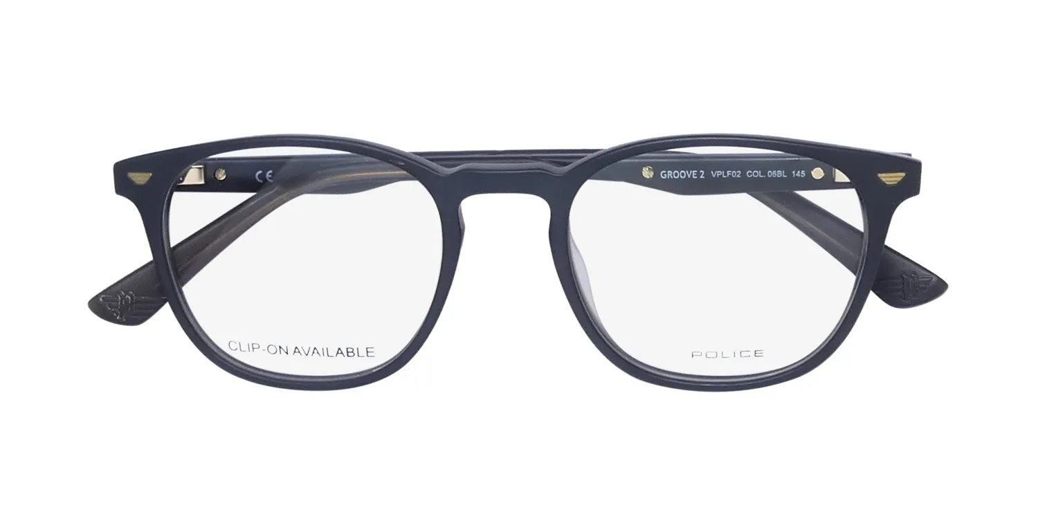 Police Vplf02 Groove 2 06bl Eyeglasses Dark Grey 50mm 2