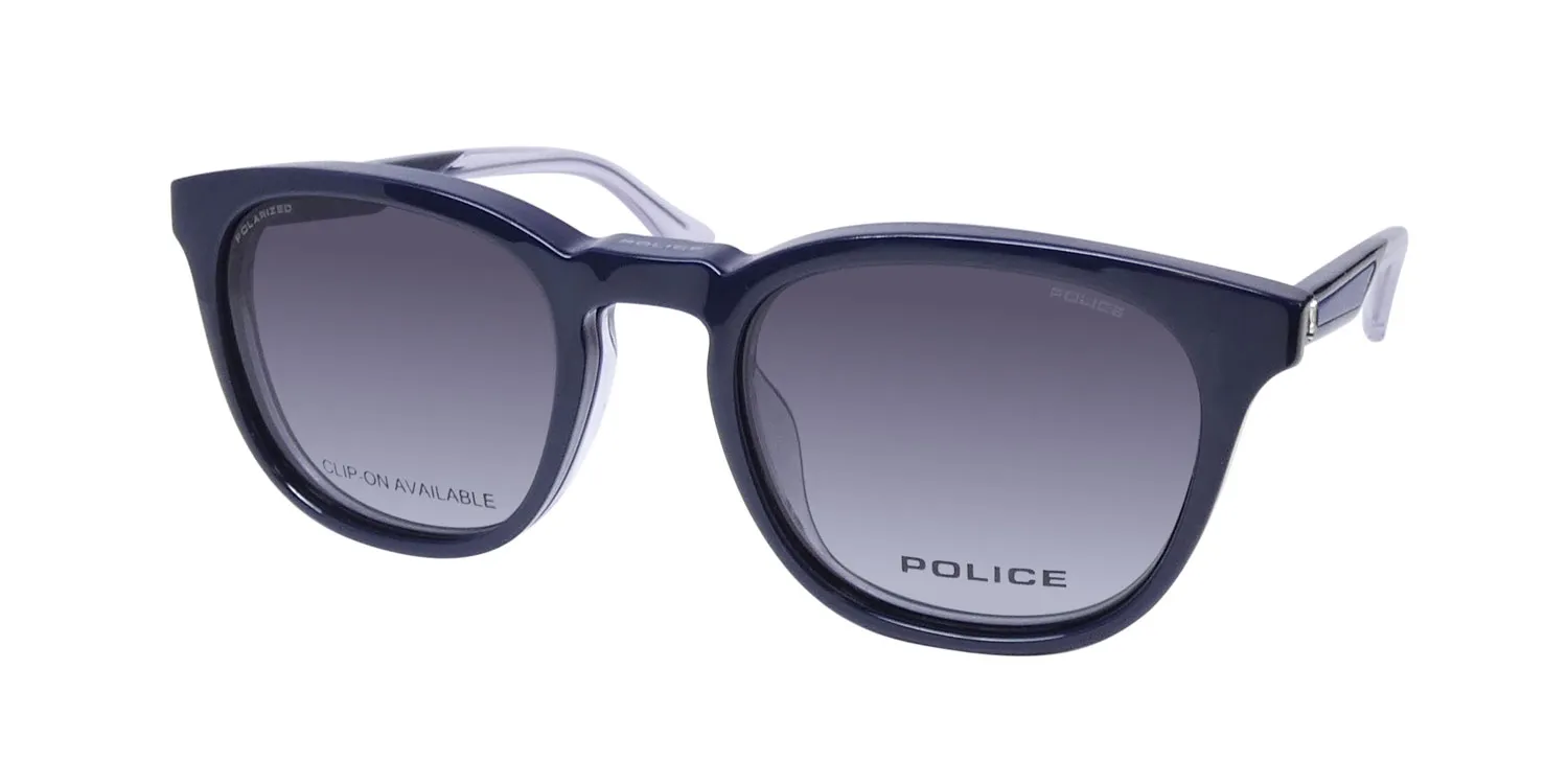 Police Vplf02 Groove 2 Clip-On 0p57 Eyeglasses Blue 50mm