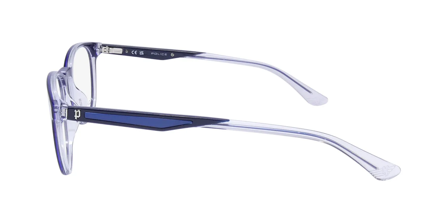 Police Vplf02 Groove 2 Clip-On 0p57 Eyeglasses Blue 50mm 4