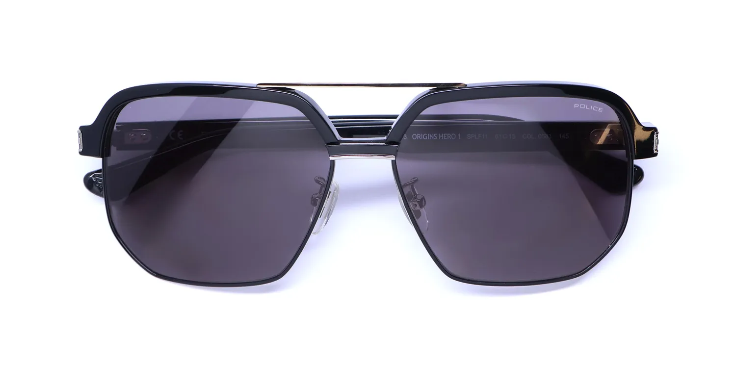Police Splf11 Origins Hero 1 0583 Sunglasses Black 61mm 2