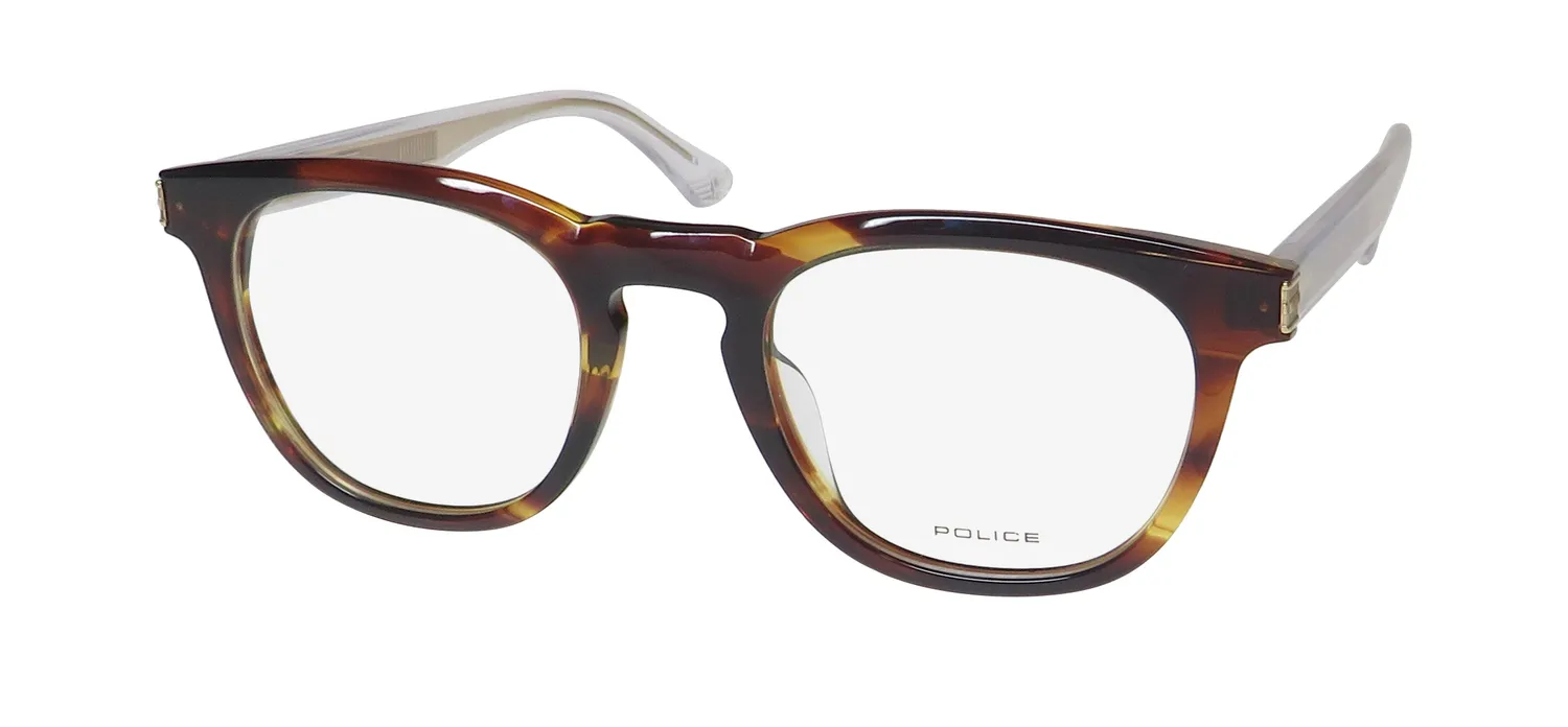 Police Vplf04 Origins Hero 4 09n3 Eyeglasses Brown 49mm