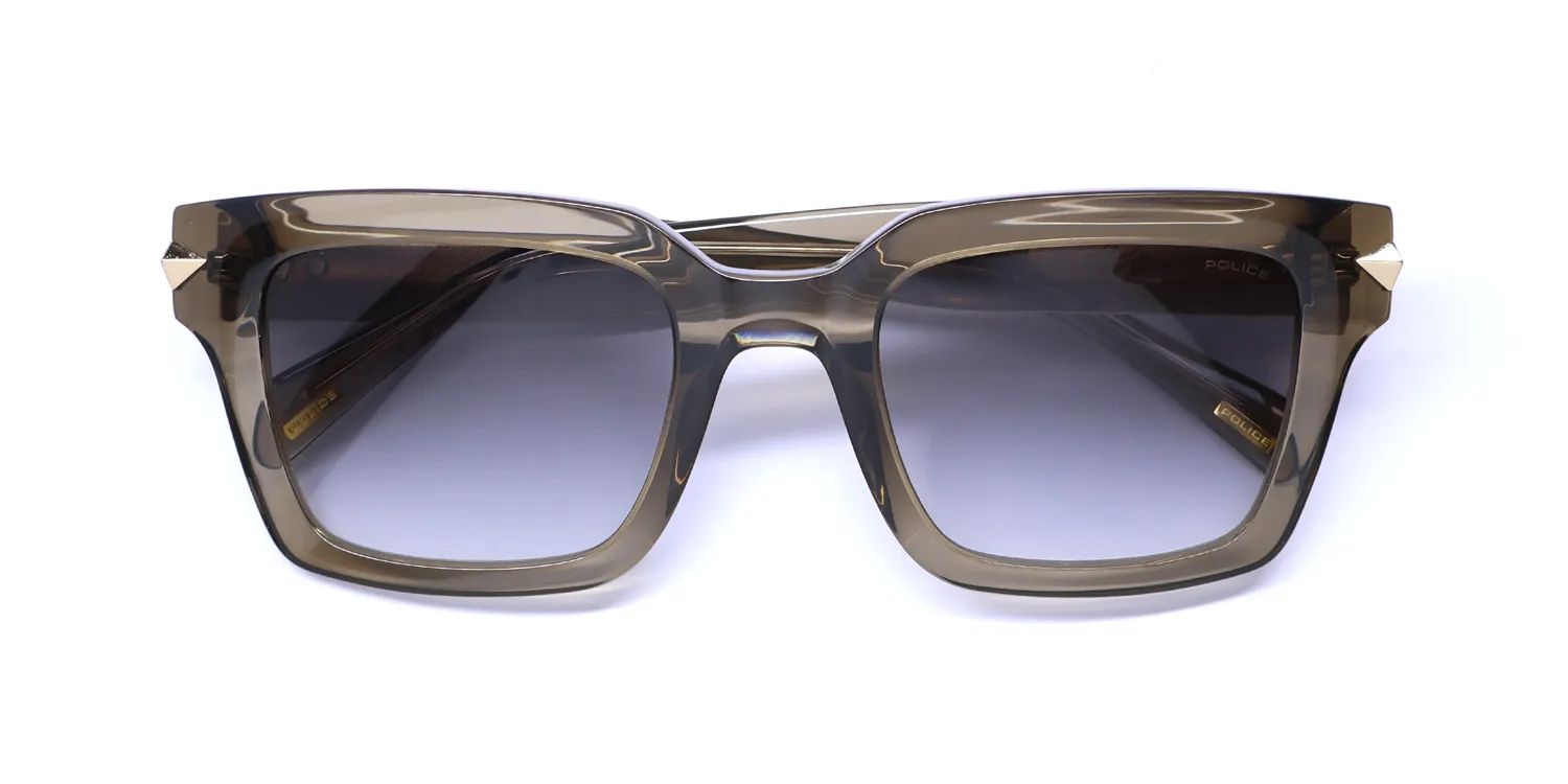 Police Splf32 Dawn 4 092t Sunglasses Dove Grey Crystal 50mm 2