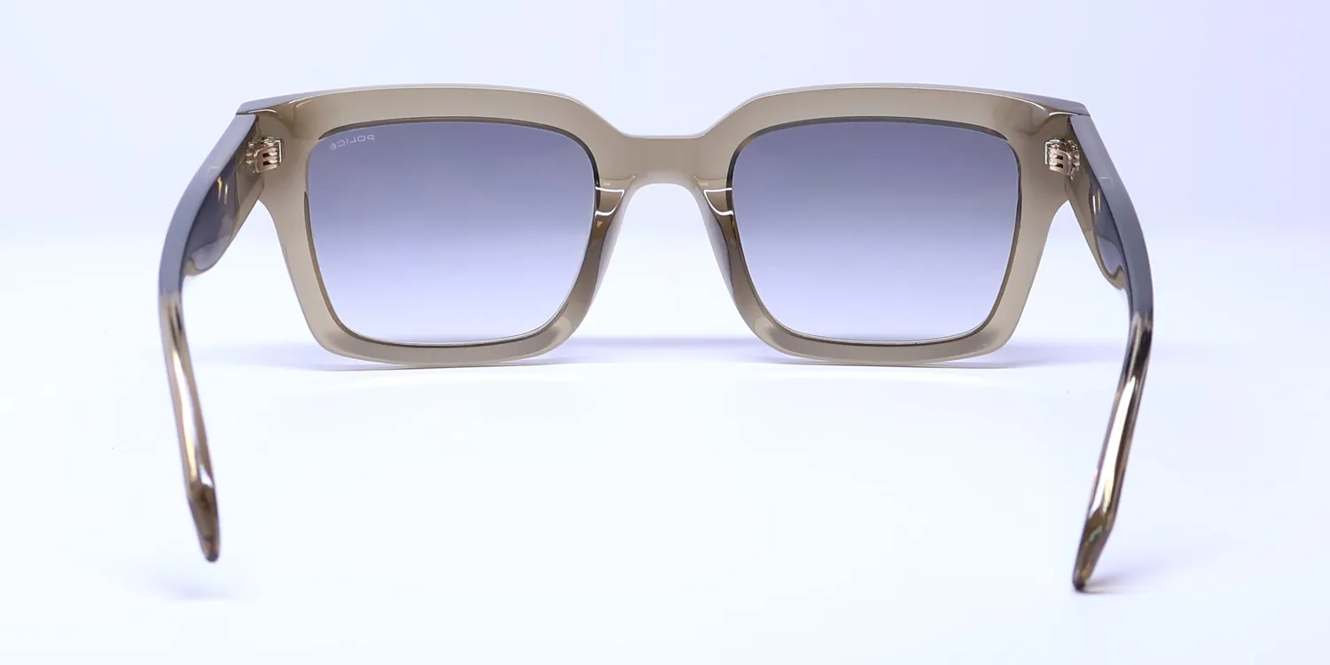 Police Splf32 Dawn 4 092t Sunglasses Dove Grey Crystal 50mm 5