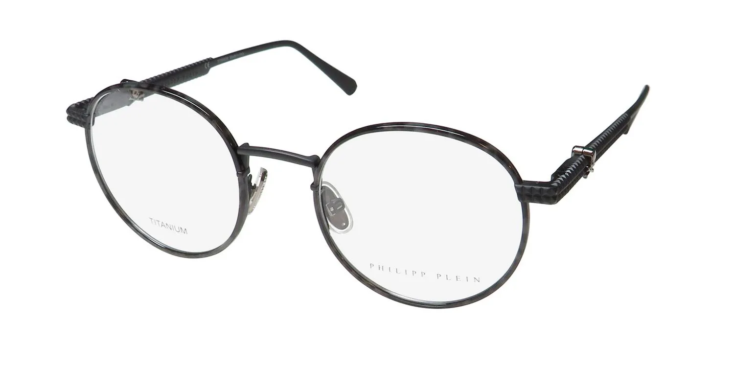 Philipp Plein Vpp061v Plein Glam Sunset 0541 Eyeglasses Black 50mm Unisex