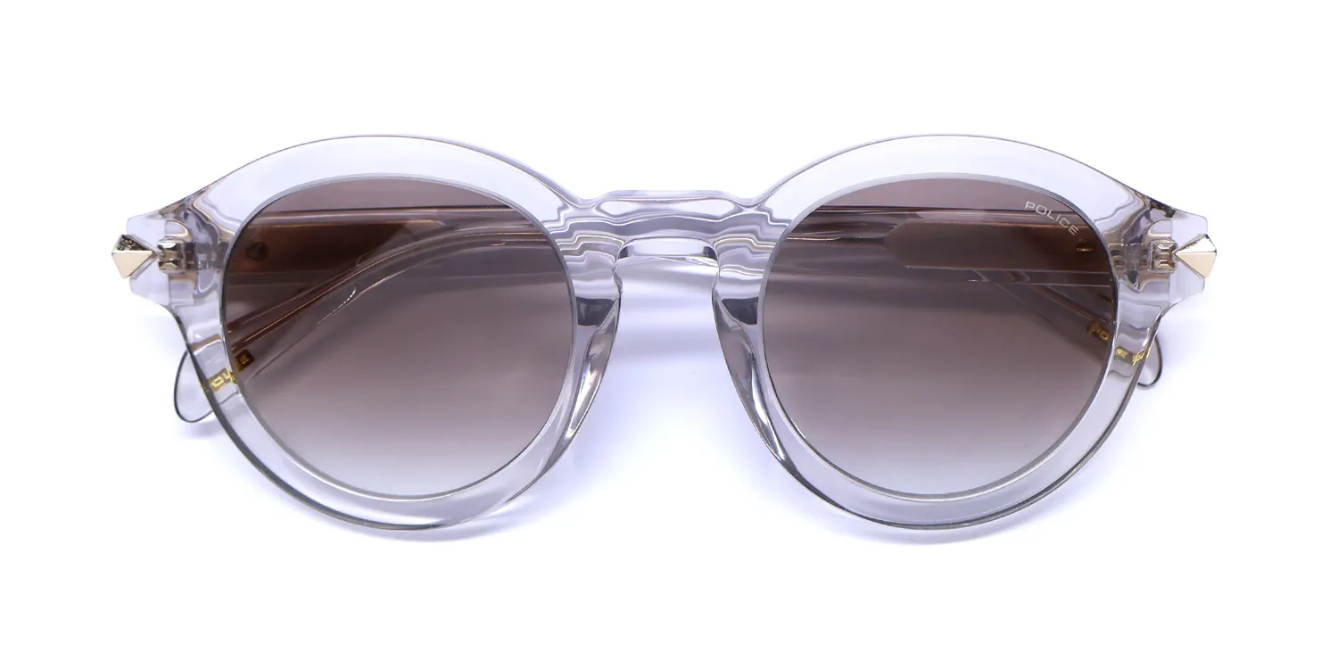 Police Splf31 Dawn 3 06s8 Sunglasses Transparent Grey 47mm Unisex 2